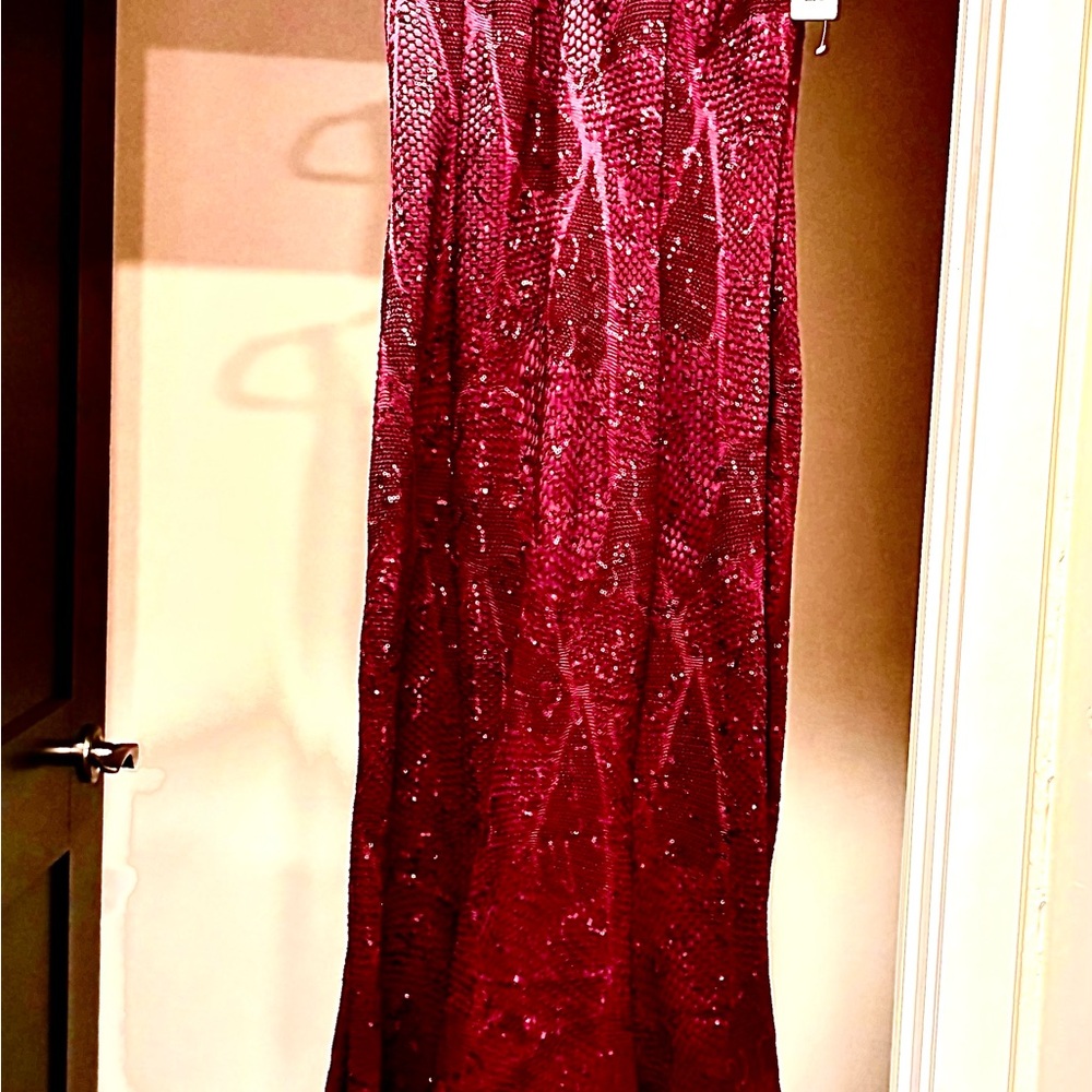 Bailey Blue Sequined 'Mermaid' Formal Gown